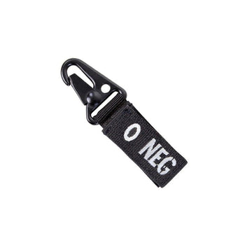 Condor Blood Type Key Chain with Snaphook O Negative Black - 1pc