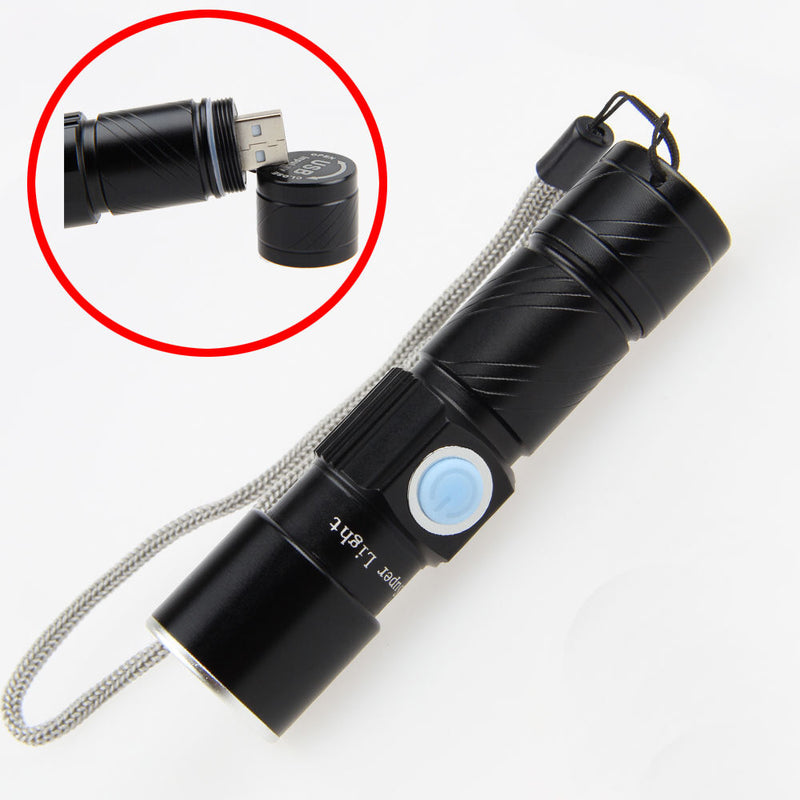 Mini USB Rechargeable LED Flashlight Torch
