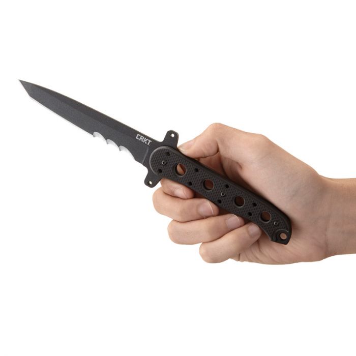 CRKT M16-13FX G10 Fixed Blade with Veff Serrated Black Powder Coated Blade