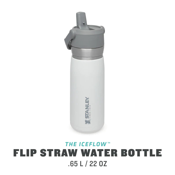 Stanley IceFlow Flip Straw Water Bottle  .65L / 22oz - Polar