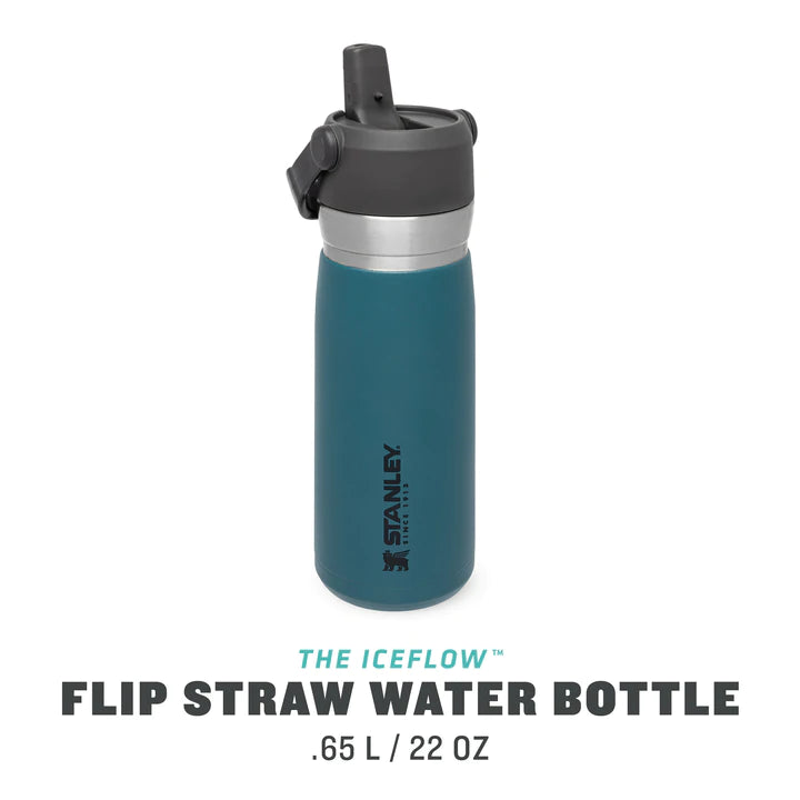 Stanley IceFlow Flip Straw Water Bottle  .65L / 22oz - Lagoon