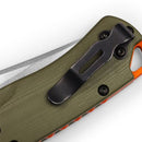 Benchmade Tagged Out OD Green G-10 Handle with Satin Blade Finish