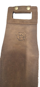 Wille Wragtig Mocca Leather Olive Oil, Balsamic Vinegar or Wine Bottle Bag