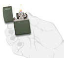 Zippo Classic Green Matte Zippo Logo