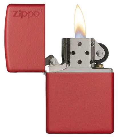 Zippo 233 Red Matte Zippo Logo
