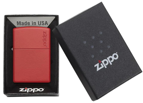 Zippo 233 Red Matte Zippo Logo