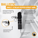 Ballistic 20ml Direct Stream Key Chain Pepper Spray