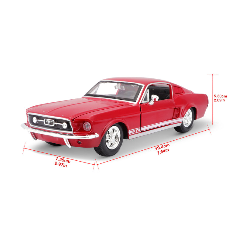 Ford Mustang GT 1967 Car - Red 1/24