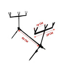 Kaida  3 Pod Aluminium Rod Stand with Bag