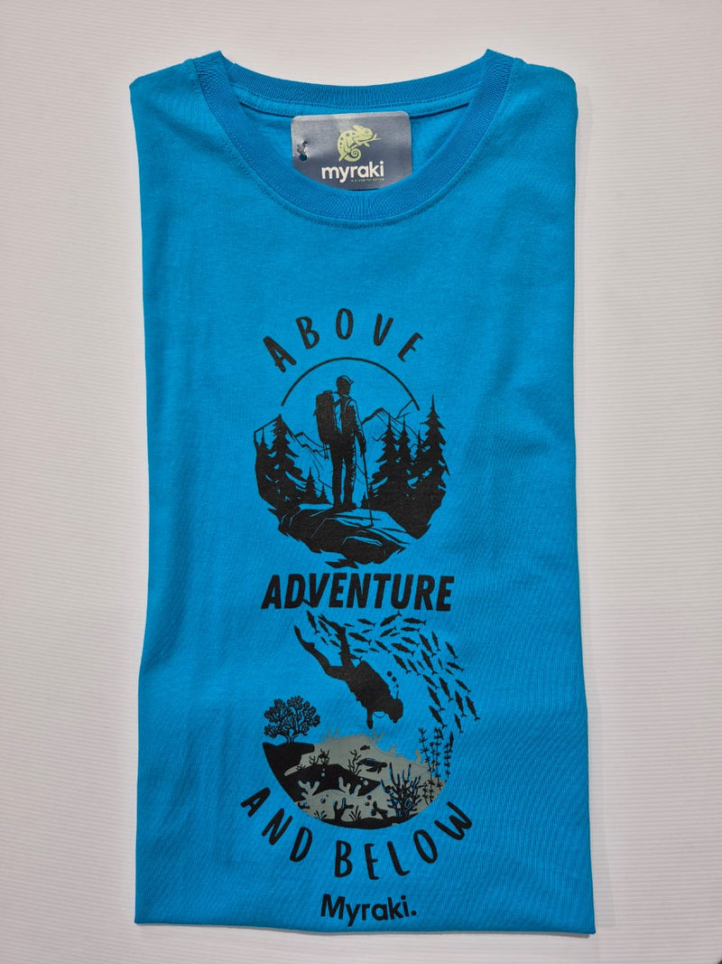 Myraki Mens Above & Below Turquoise T-Shirt