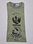 Myraki Mens Above & Below Olive T-Shirt