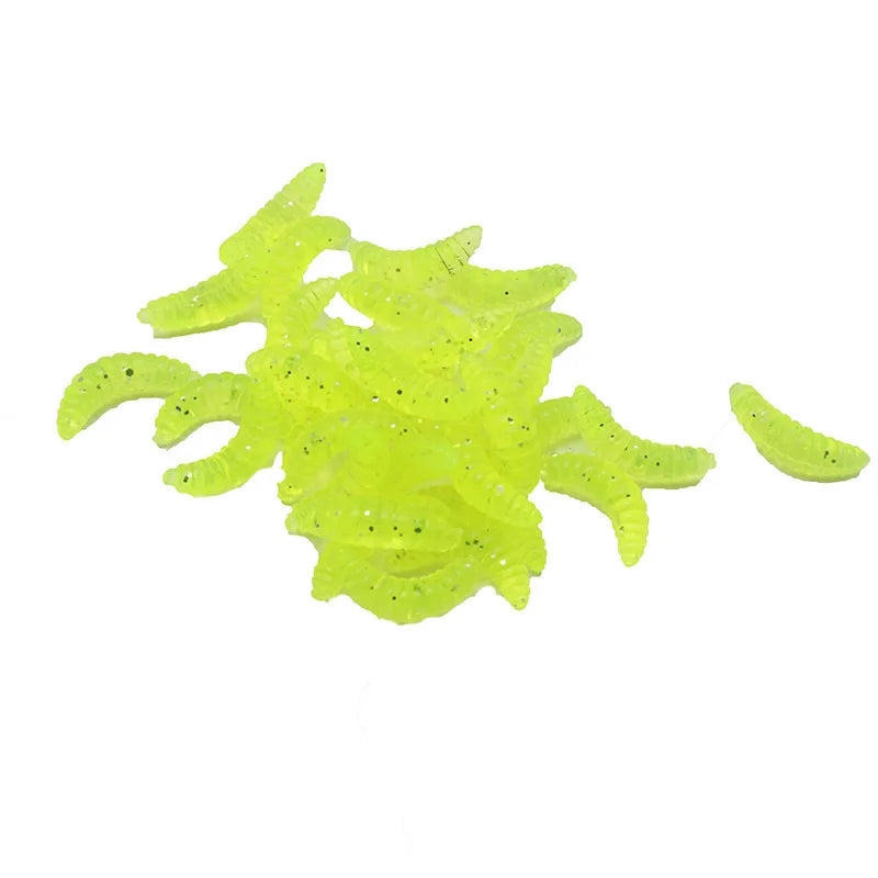 Artificial Soft Lure Combo Mini Mealworm Corn Fishing Worms Baits Set