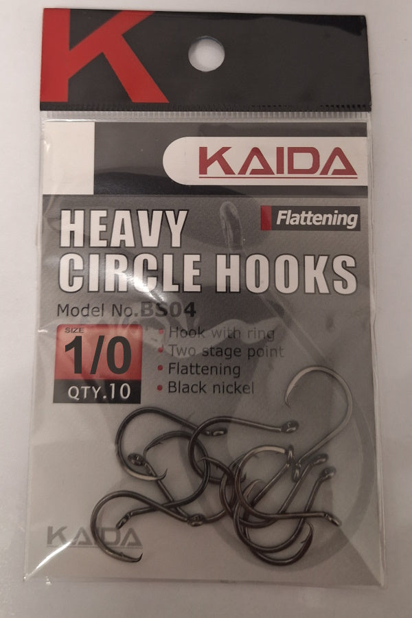 Kaida BS04 Heavy Circle Fishing Hooks Size 1/0