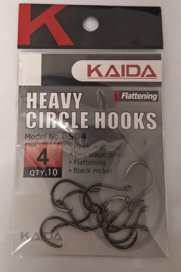 Kaida BS04 Heavy Circle Fishing Hooks Size 4