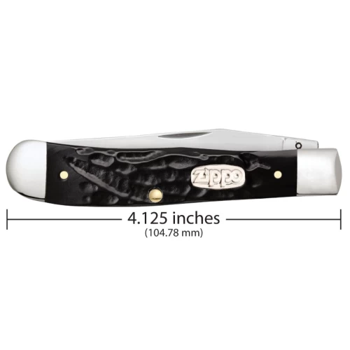 Zippo Rough Black Synthetic Trapper Pocket Knife