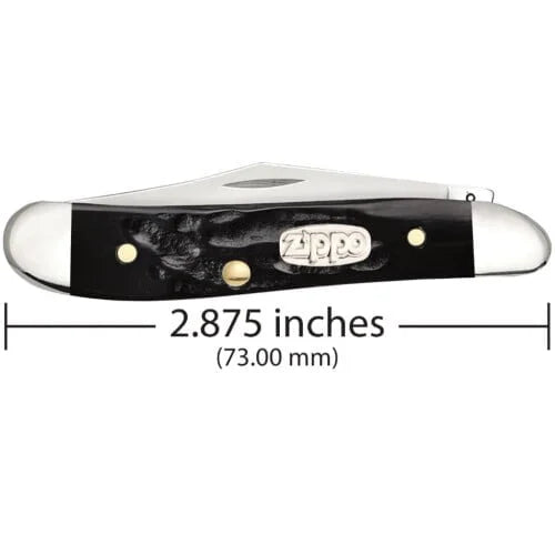 Zippo Rough Black Synthetic Peanut Pocket Knife