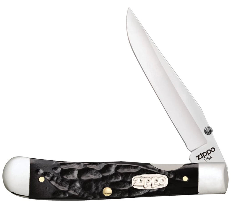 Zippo Rough Black Synthetic Trapperlock Pocket Knife