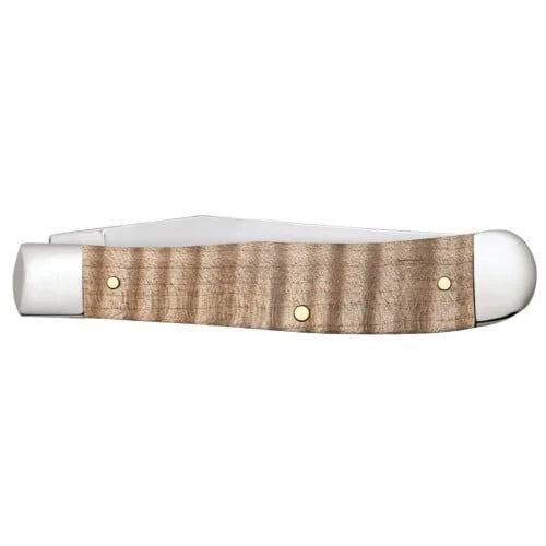 Zippo Natural Curly Maple Wood Trapper Pocket Knife