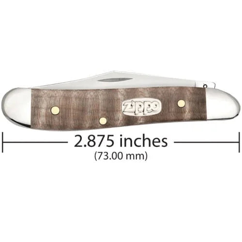Zippo Natural Curly Maple Wood Peanut Pocket Knife