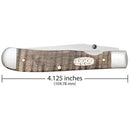 Zippo Natural Curly Maple Wood Trapperlock Pocket Knife