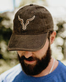 Bosbul Brown Oilskin Bull 2Tone LineArt Cap