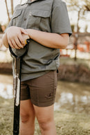 Bosbul Kids Cotton Brown Shorts