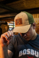 Bosbul Olive Cork with leather patch Cap