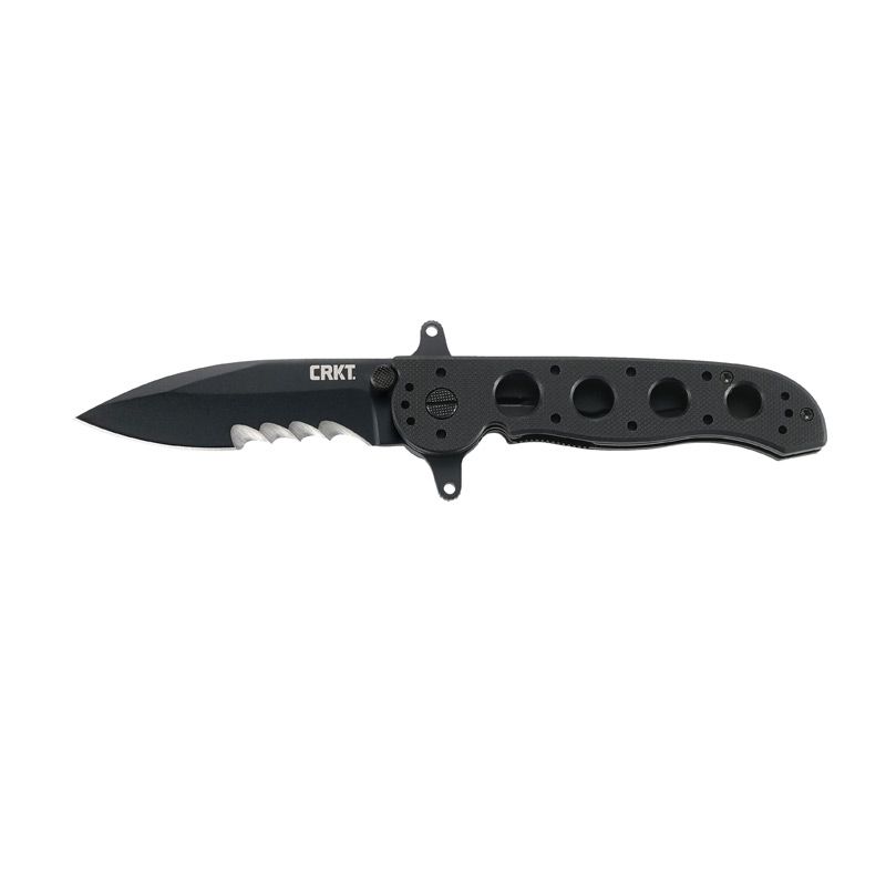 CRKT M21-12SFG Special Forces G10 Drop Point w/Veff Serrated Black Powder Coat Blade