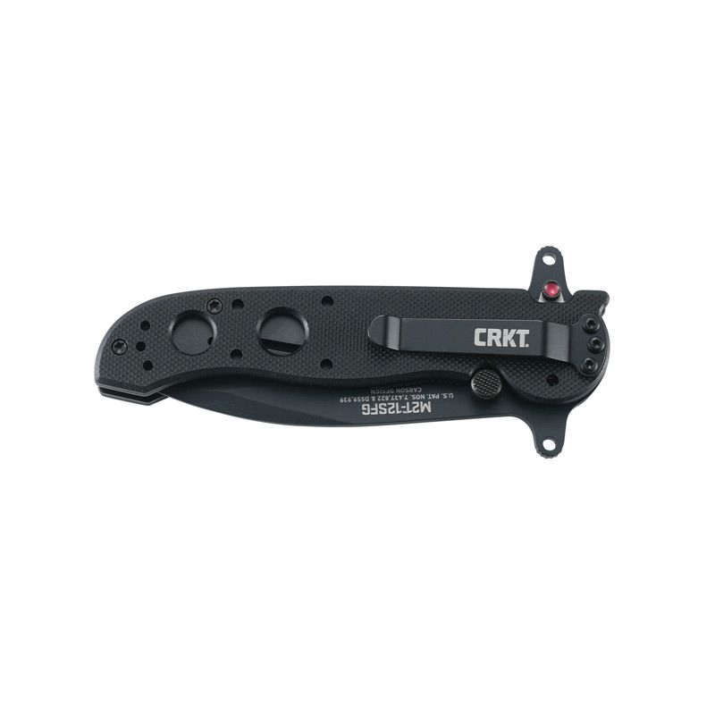 CRKT M21-12SFG Special Forces G10 Drop Point w/Veff Serrated Black Powder Coat Blade