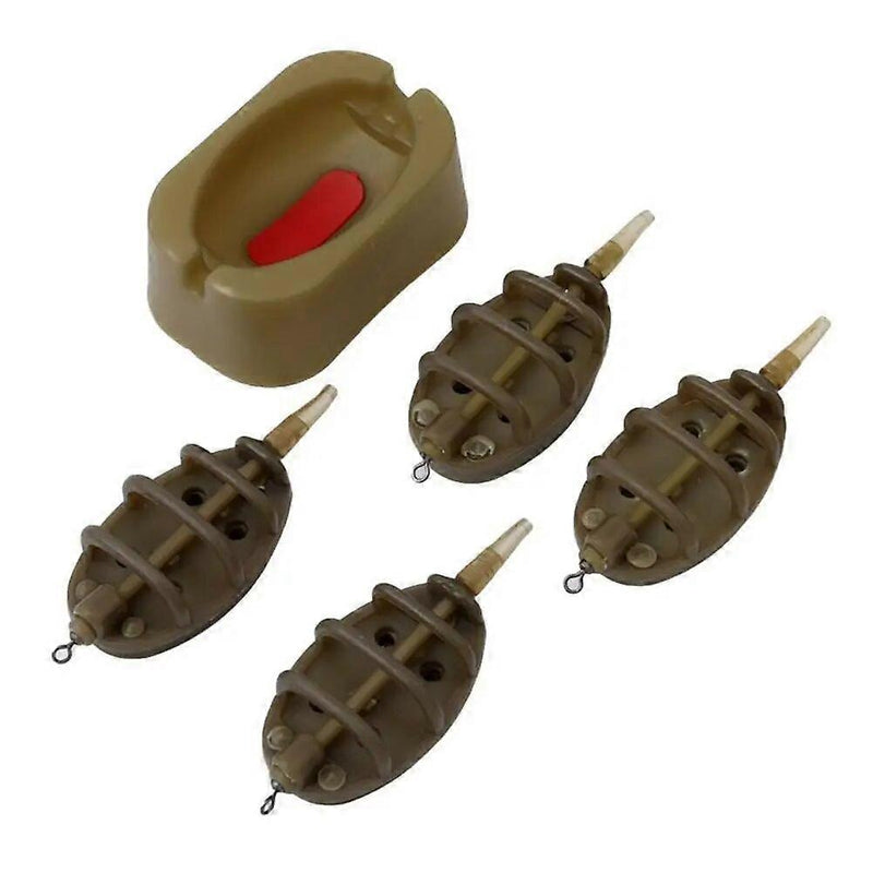 EXC Method Carp 5pc Feeder Set 30g-60g with mold