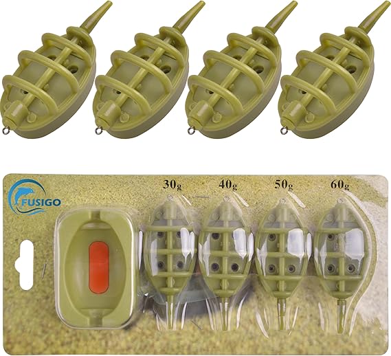 EXC Method Carp 5pc Feeder Set 30g-60g with mold