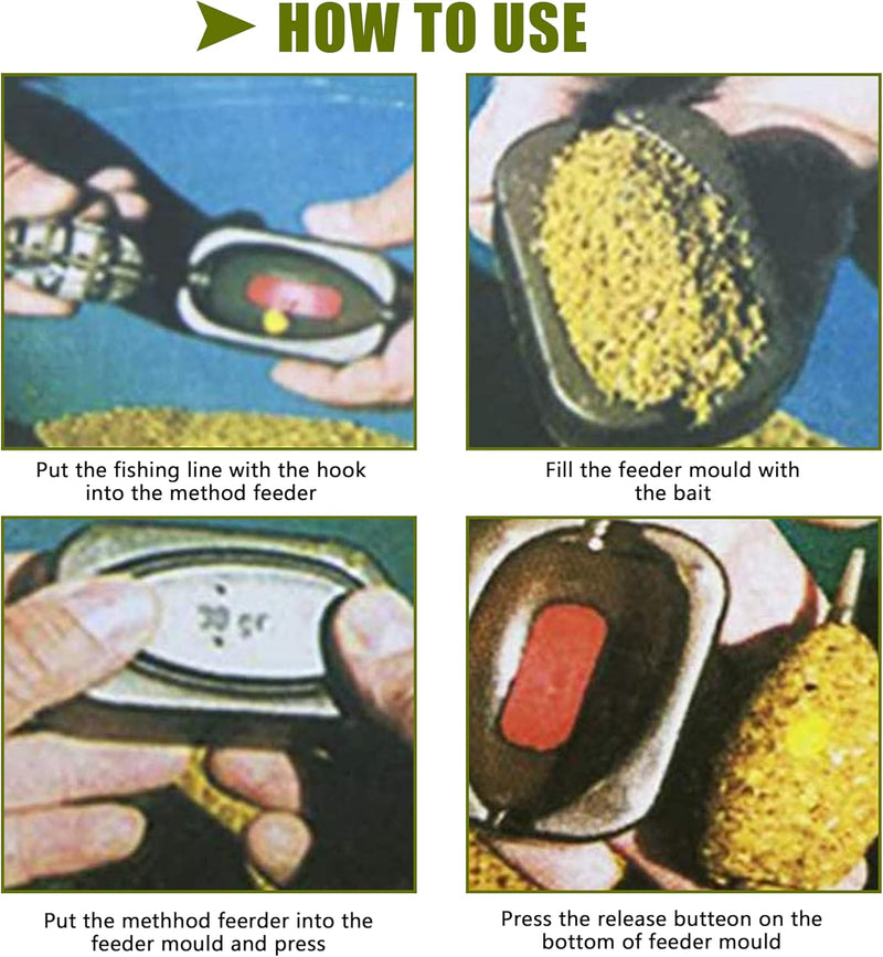 EXC Method Carp 5pc Feeder Set 30g-60g with mold