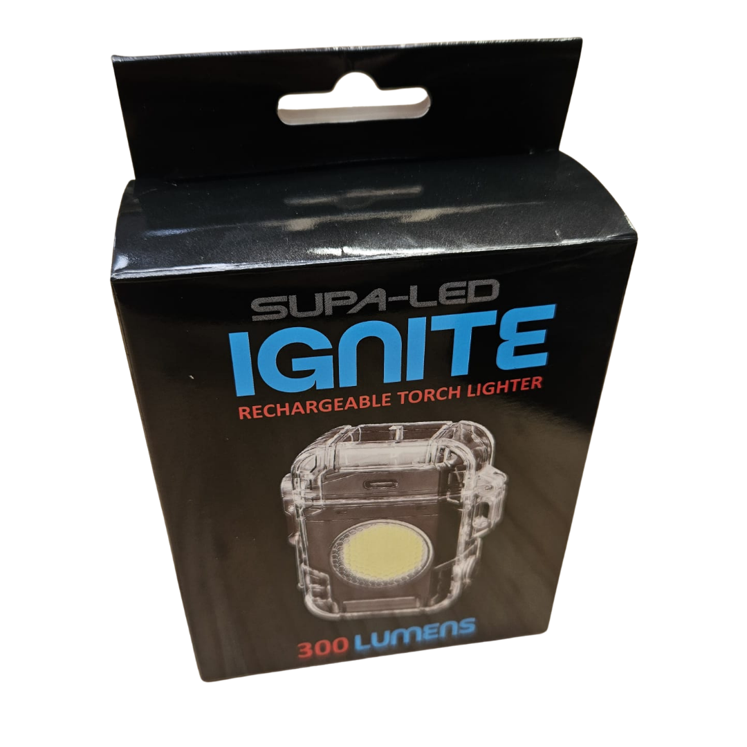 SUPA-LED Ignite 300 Lumens Rechargeable Torch/ Arc Lighter