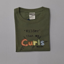 Myraki Girls Wilder than my Curls Olive T-Shirt