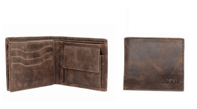 Bossi Distressed Leather Exec Billfold Wallet