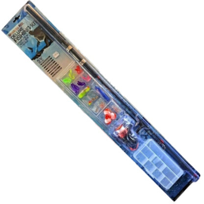 Deluxe Fishing Kit with Spinning Reel Tackle Box and Tackle