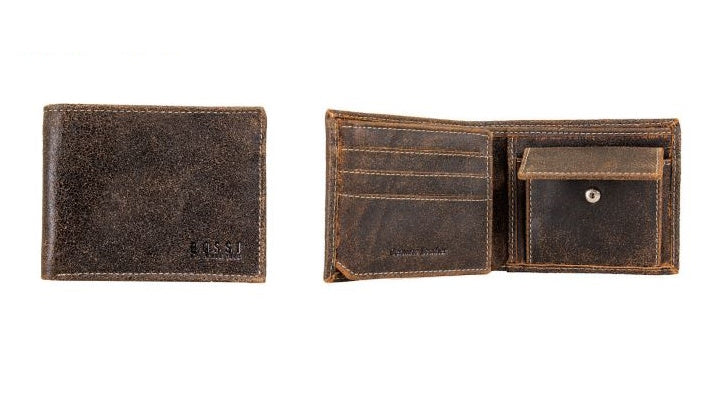Bossi Distressed Smaller Billfold Wallet