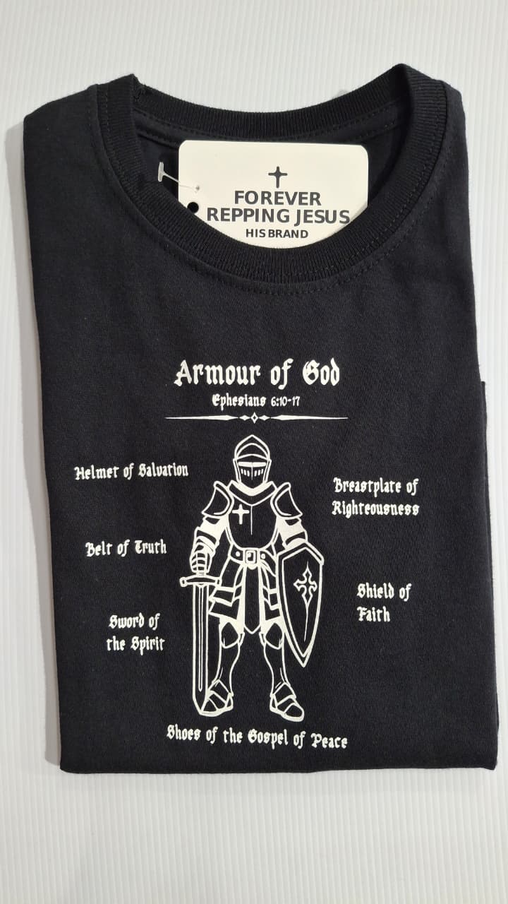 FRJ Kids Armour of God Black T-Shirt