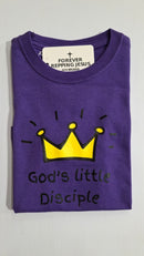 FRJ Kids Gods little disciple Purple T-Shirt