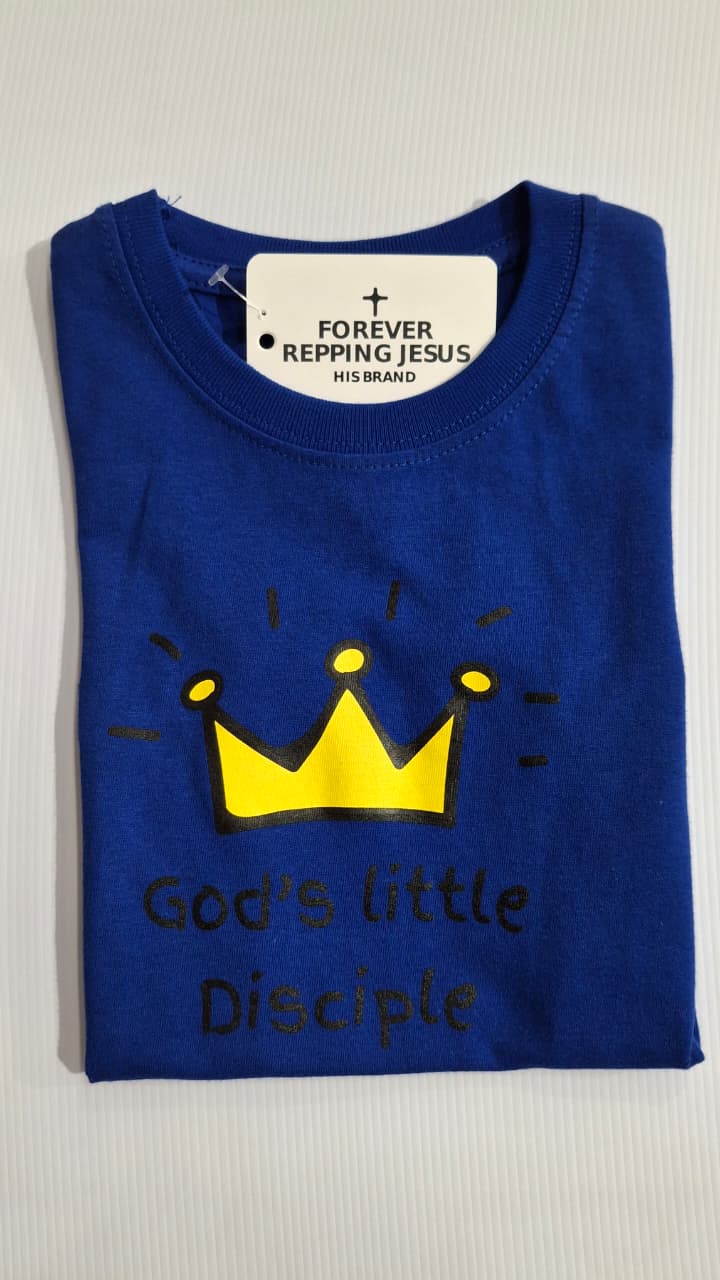 FRJ Kids Gods little disciple Royal Blue T-Shirt