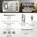 Set of 6 Outdoor Survival  Multi-functional Fishing Tool Cards