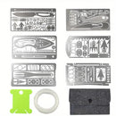 Set of 6 Outdoor Survival  Multi-functional Fishing Tool Cards