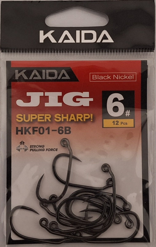 Kaida Black Nickel Super Sharp JIG Hooks
