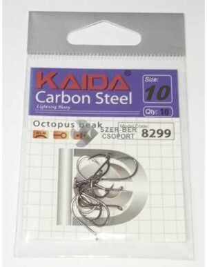 Kaida Carbon Steel Octopus Beak Fishing Hooks Size 10