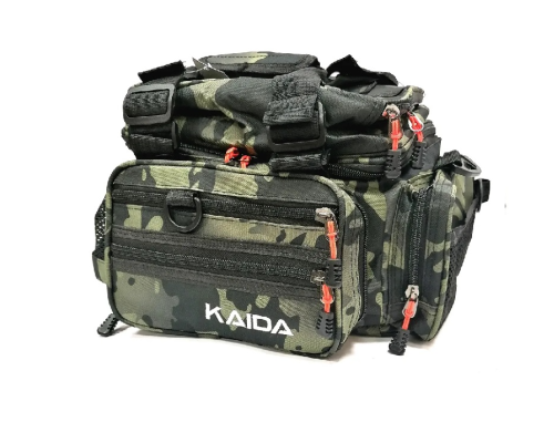 Kaida TP23 Carryall Camo Shoulder Tool Bag for Reels and Fishing Accessories 37x19x23 cm