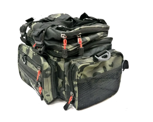 Kaida TP23 Carryall Camo Shoulder Tool Bag for Reels and Fishing Accessories 37x19x23 cm
