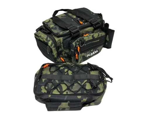 Kaida TP23 Carryall Camo Shoulder Tool Bag for Reels and Fishing Accessories 37x19x23 cm