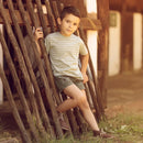 Boerboel Kids T-Shirt Stripe – Green & Stone Tee