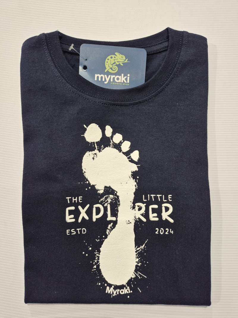 Myraki Kids Little Explorer Navy Blue T-Shirt
