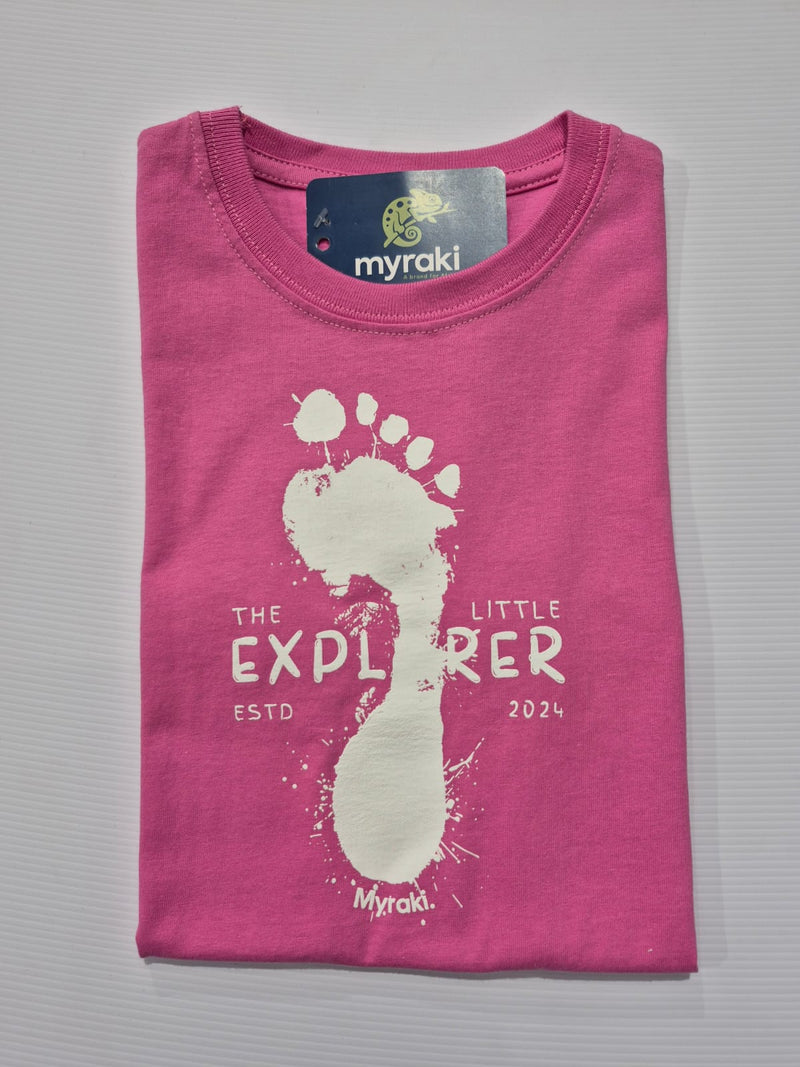Myraki Girls Little Explorer Pink T-Shirt